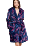 Jeannette 7739, Γυναικεία Fleece Σταυρωτή Ρόμπα με ζώνη και τσέπες, ΦΛΟΡΑΛ